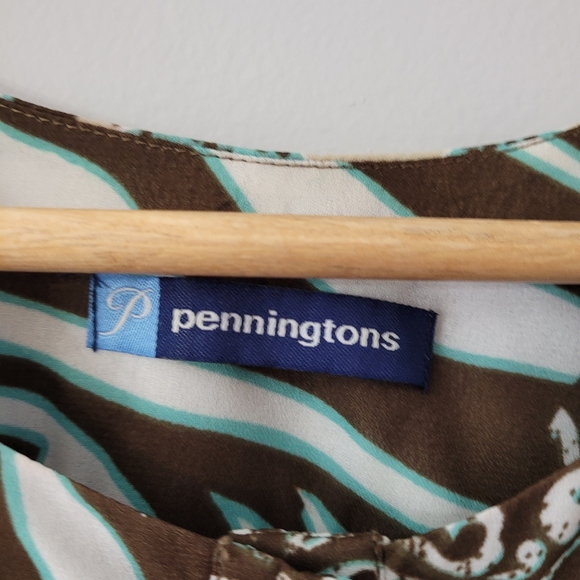 Women's Button Front Short Sleeve Crepe Blouse  Sz 3x - Picture 5 of 8